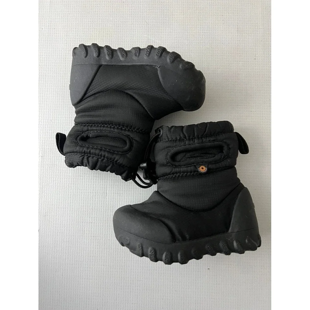 Bogs‎ BMOC Snow Boots Infants Size 5 Black Faux Fur Lined Waterproof 72760K-001